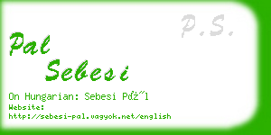 pal sebesi business card